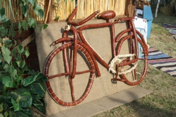 de cerdo a bicicleta